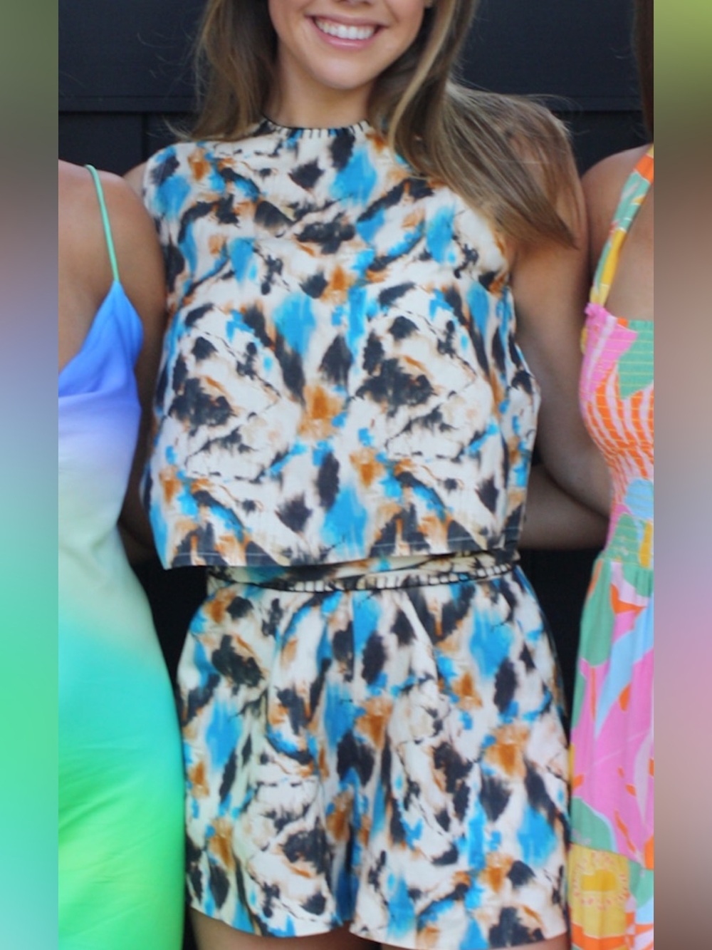 HUNTER BELL LINEN TIE DYE SHORTS SET